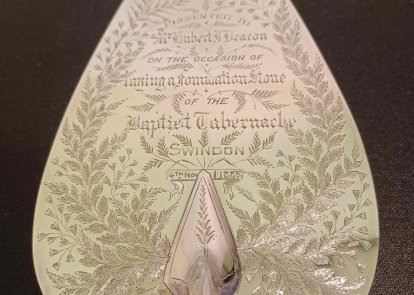 Baptist tabernacle trowels at Museum & Art Swindon