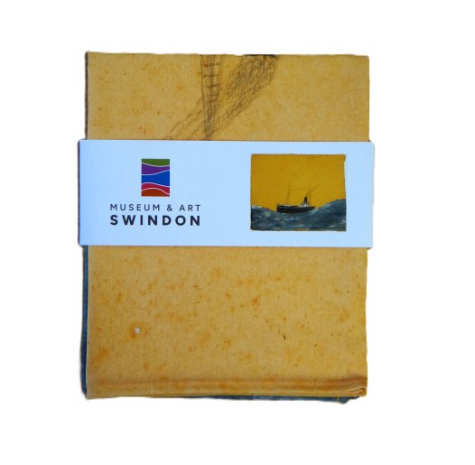 Museum & Art Swindon - Alfred Wallis Ship Amid Tall Waves Tea Towel