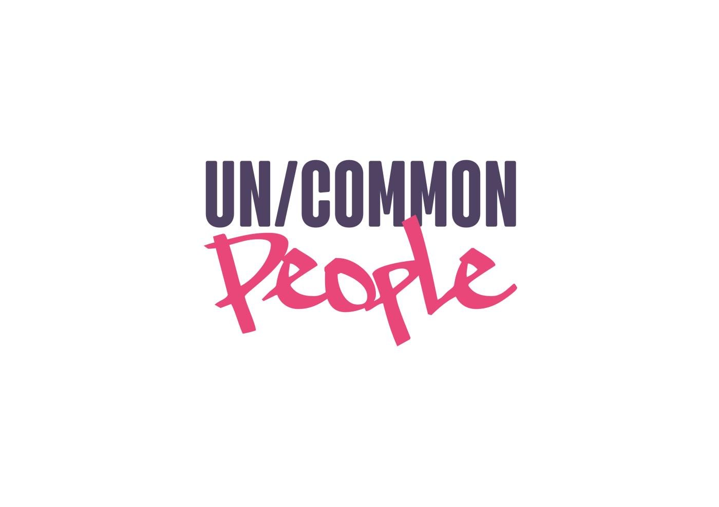 Un/Common People logo in purple and pink.