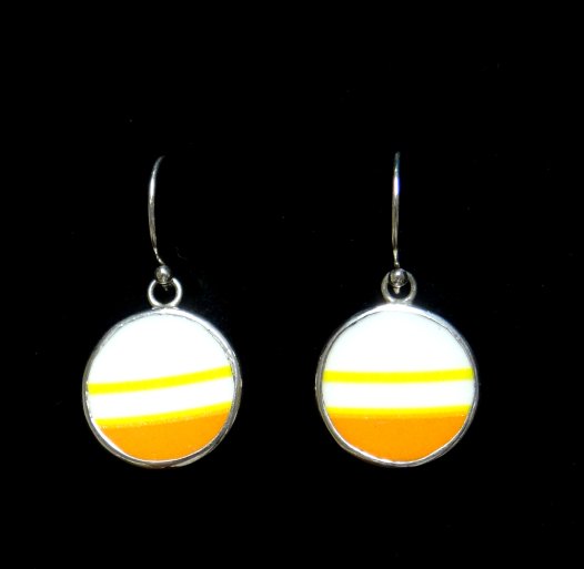 Museum & Art Swindon - Circular Clarice Cliff Art Deco Earrings